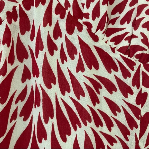 Reformation Alisa Heart Love Red and White Sundress with Flutter Sleeves NWT - Picture 15 of 16